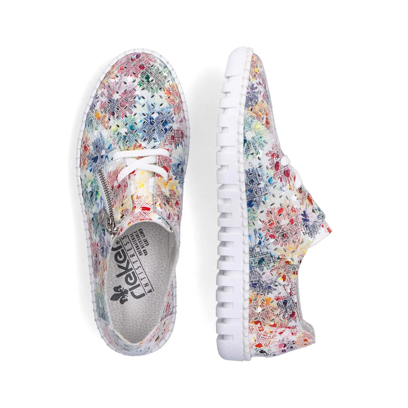 Rieker Low Shoes & Slippers-Women'S Floral Lace-Up Shoes