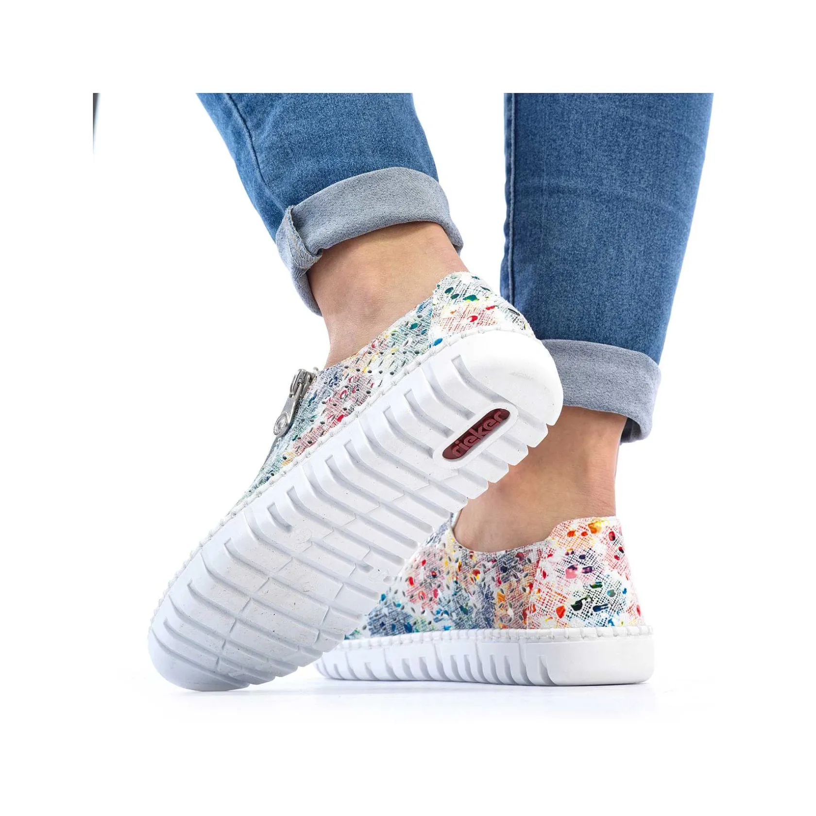 Rieker Low Shoes & Slippers-Women'S Floral Lace-Up Shoes