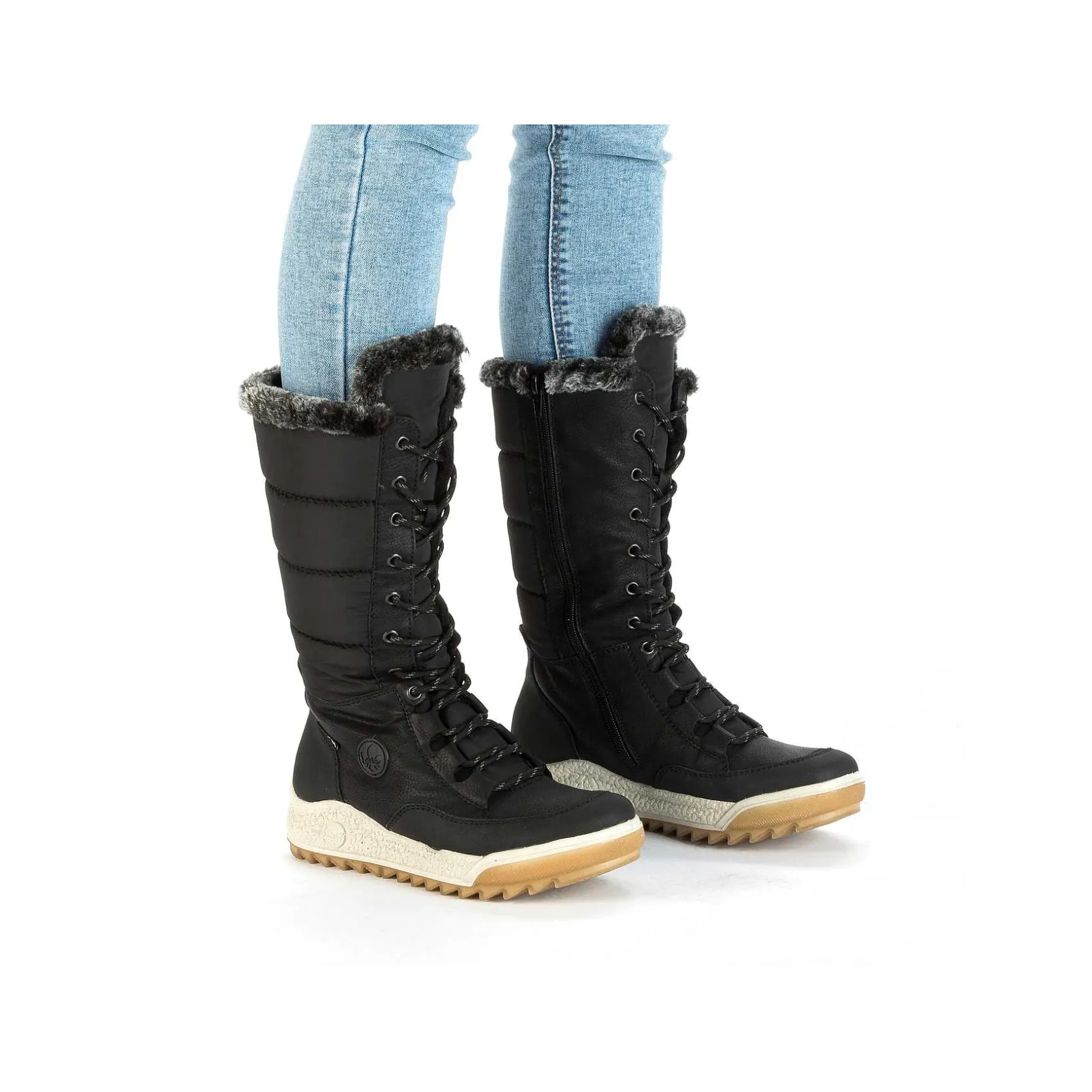 Rieker Ankle Boots & Boots-Women'S High-Shaft Boots Asphalt Black