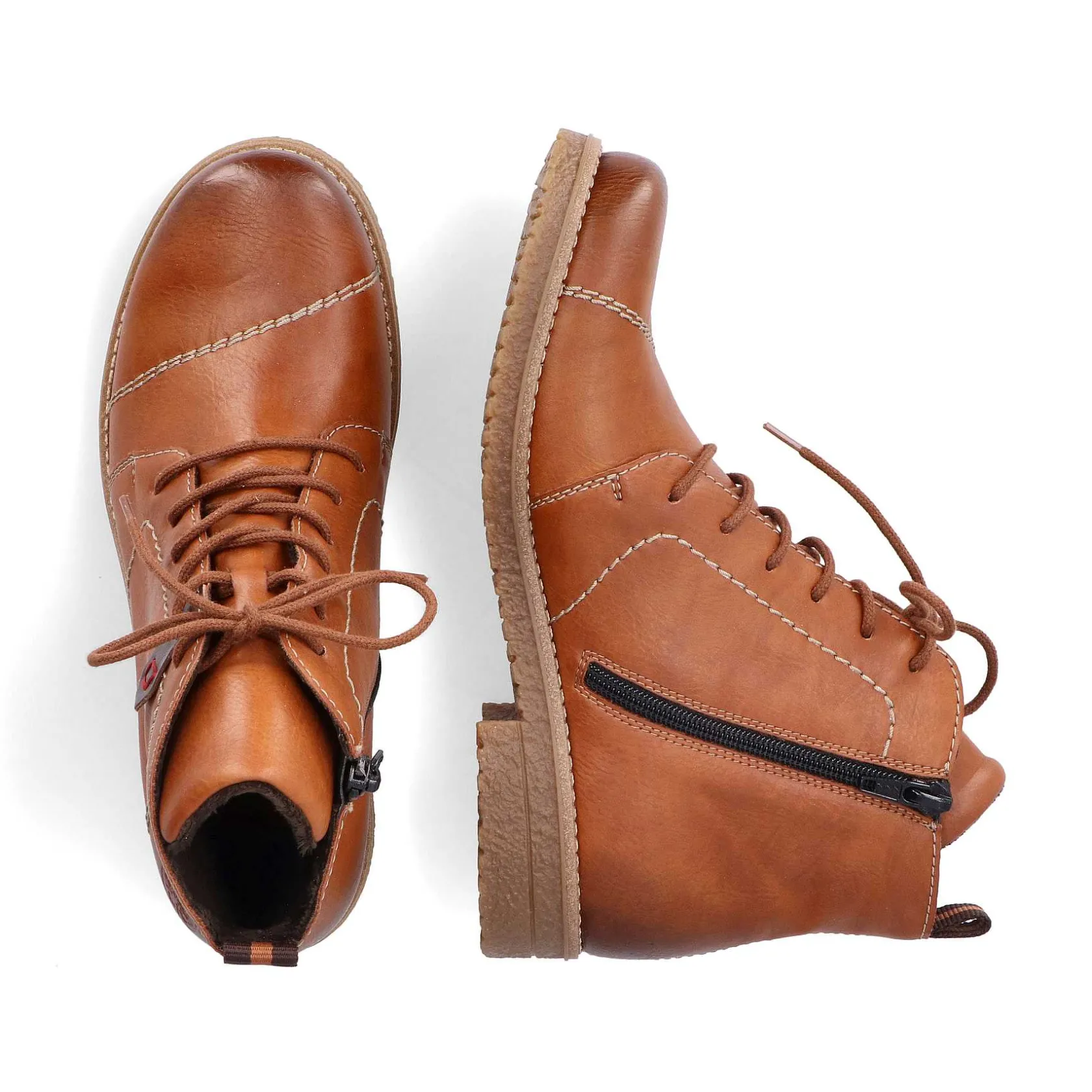 Rieker Ankle Boots & Boots-Women'S Laced Boots Caramel Brown