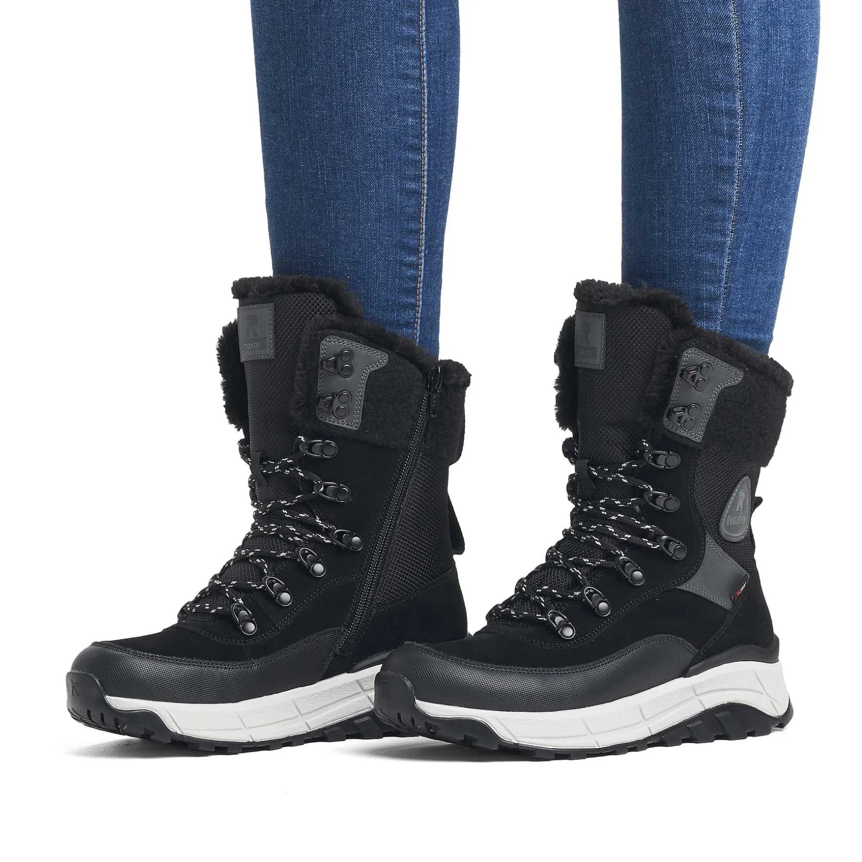 Rieker Ankle Boots & Boots-Women'S Laced Boots Steel Black
