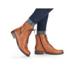 Rieker Ankle Boots & Boots-Women'S Laced Boots Caramel Brown