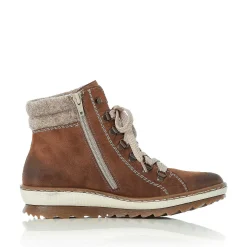 Rieker Ankle Boots & Boots-Women'S Laced Boots Caramel Brown