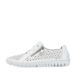 Rieker Summer Shoes-Women'S Laced Shoes Pearl White