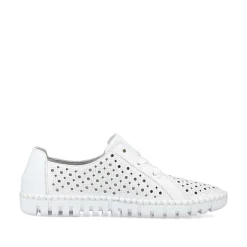 Rieker Summer Shoes-Women'S Laced Shoes Pearl White