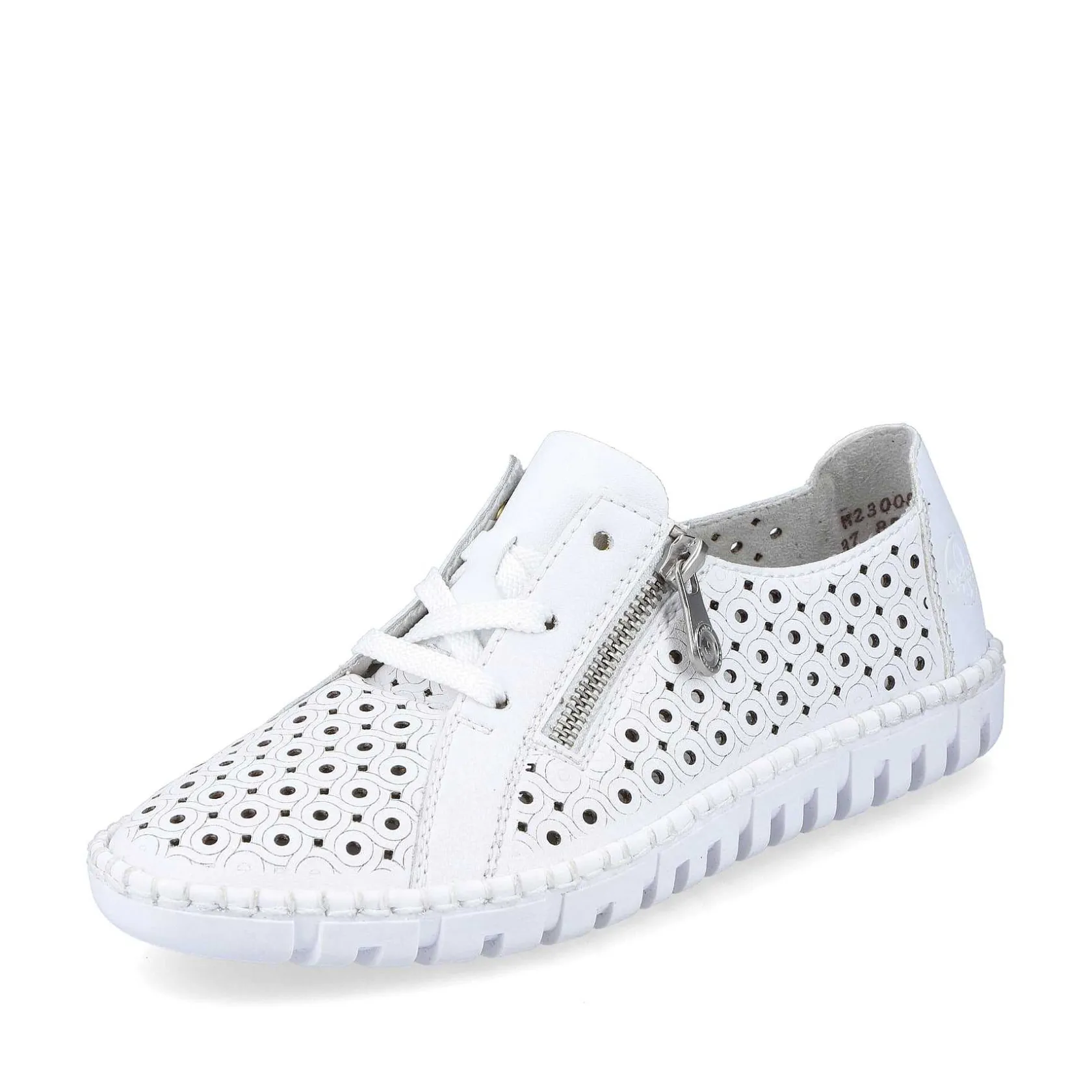 Rieker Summer Shoes-Women'S Laced Shoes Pearl White