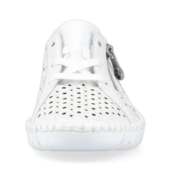 Rieker Summer Shoes-Women'S Laced Shoes Pearl White