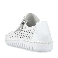 Rieker Summer Shoes-Women'S Laced Shoes Pearl White