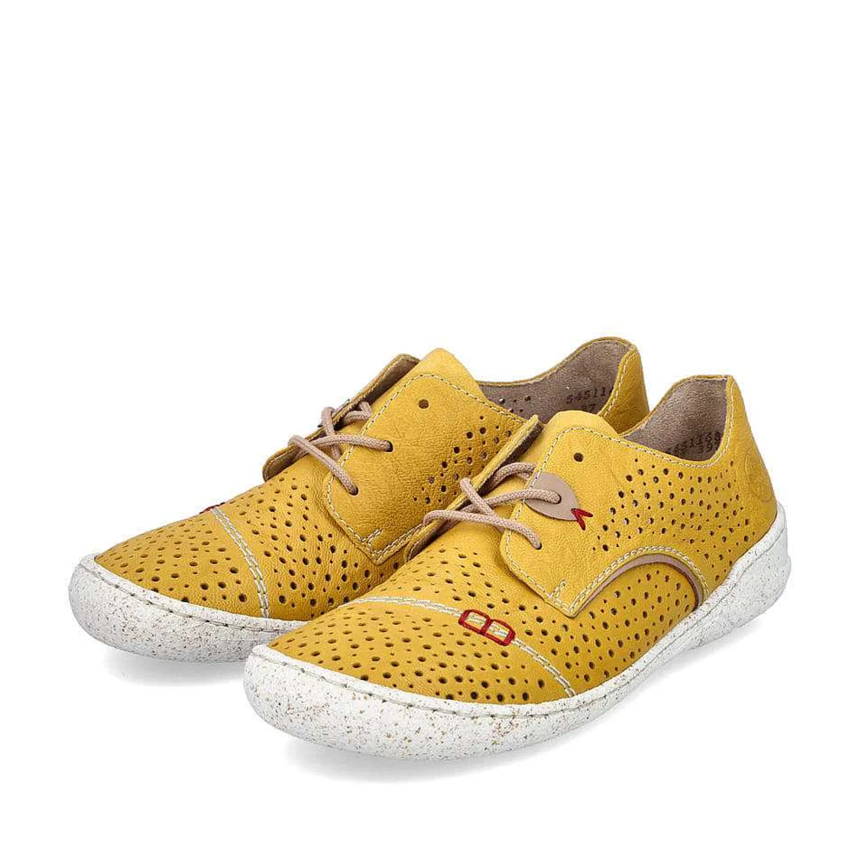 Rieker Colorful Styles-Women'S Lace-Up Shoes Sunflower Yellow