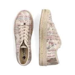 Rieker Low Shoes & Slippers-Women'S Lace-Up Shoes Light Beige