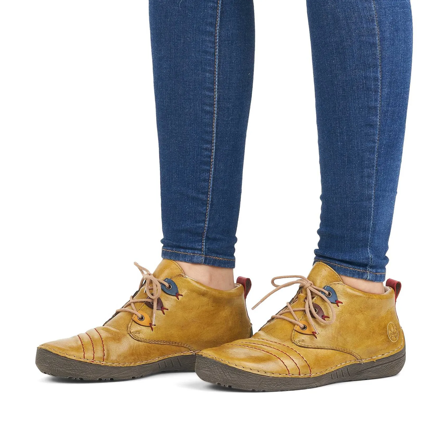 Rieker Low Shoes & Slippers-Women'S Lace-Up Shoes Exotic Yellow