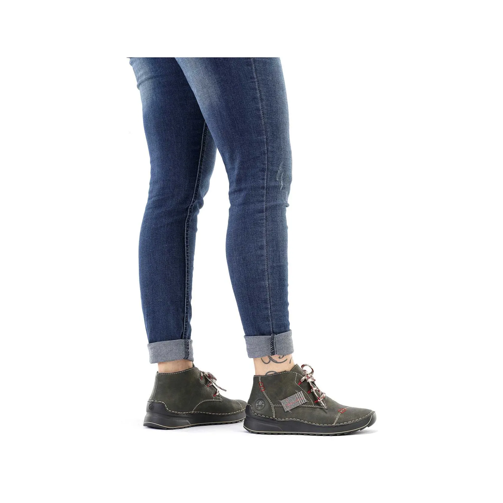 Rieker Low Shoes & Slippers-Women'S Lace-Up Shoes Khaki Green