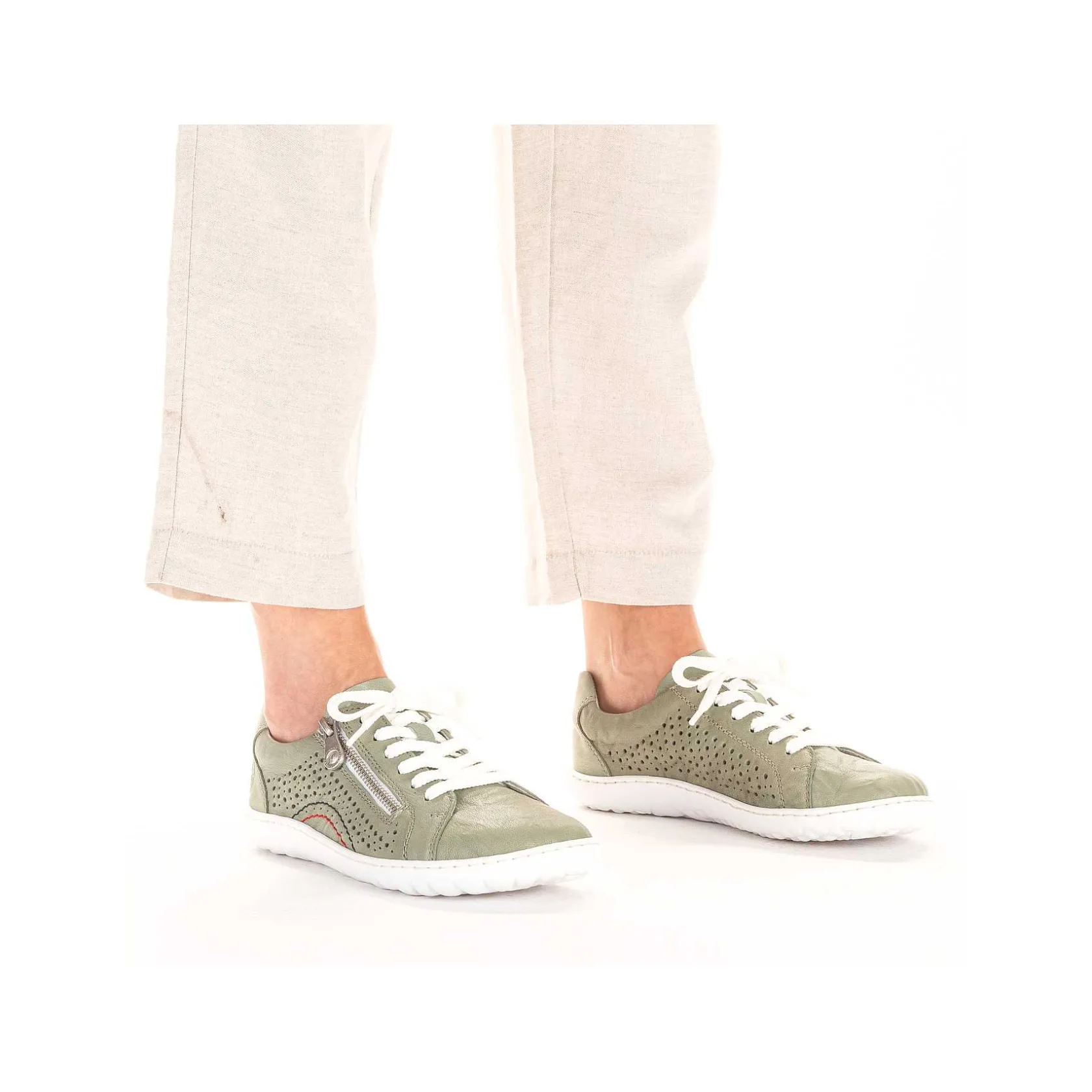 Rieker Colorful Styles-Women'S Lace-Up Shoes Mint Green