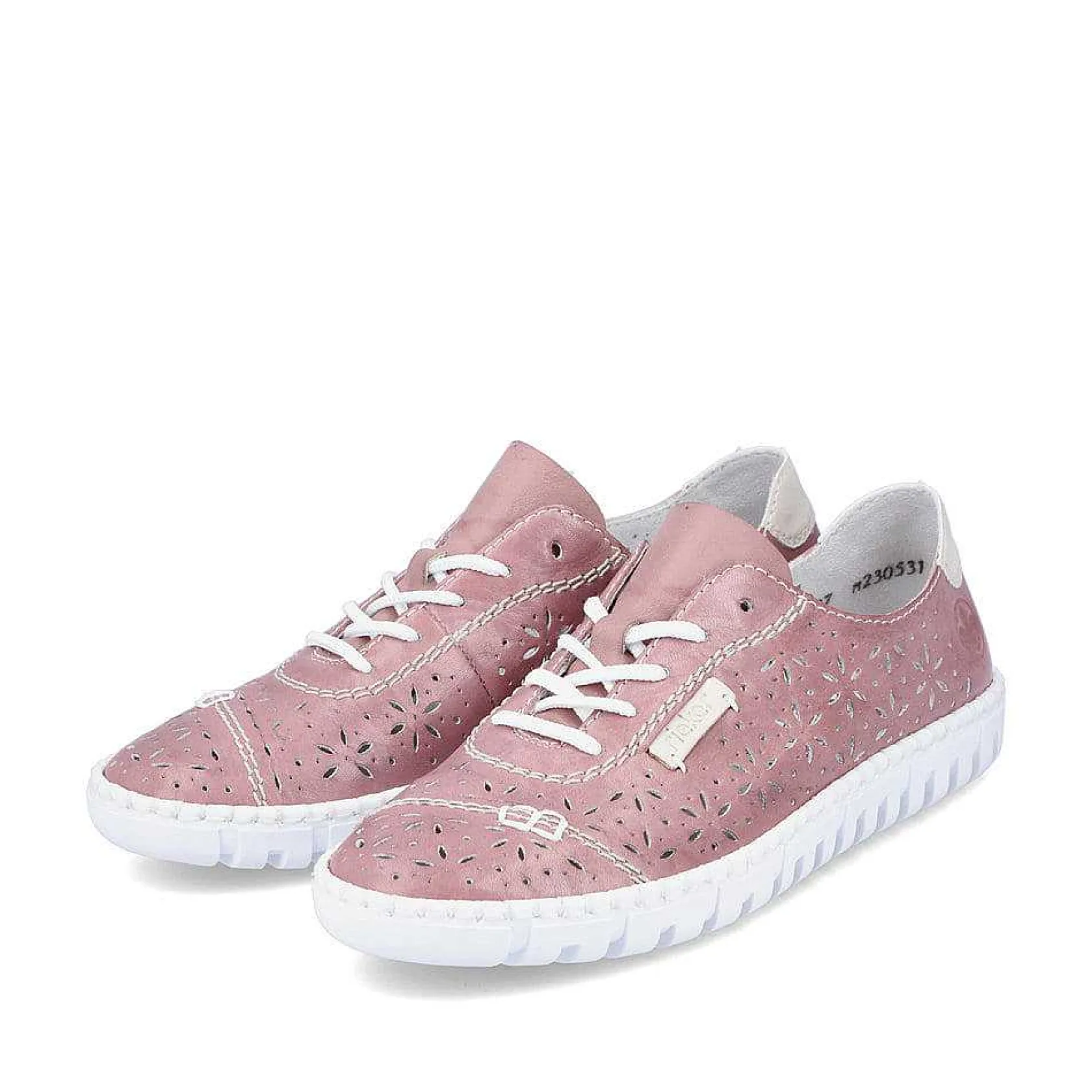 Rieker Colorful Styles-Women'S Lace-Up Shoes, Blood Pink
