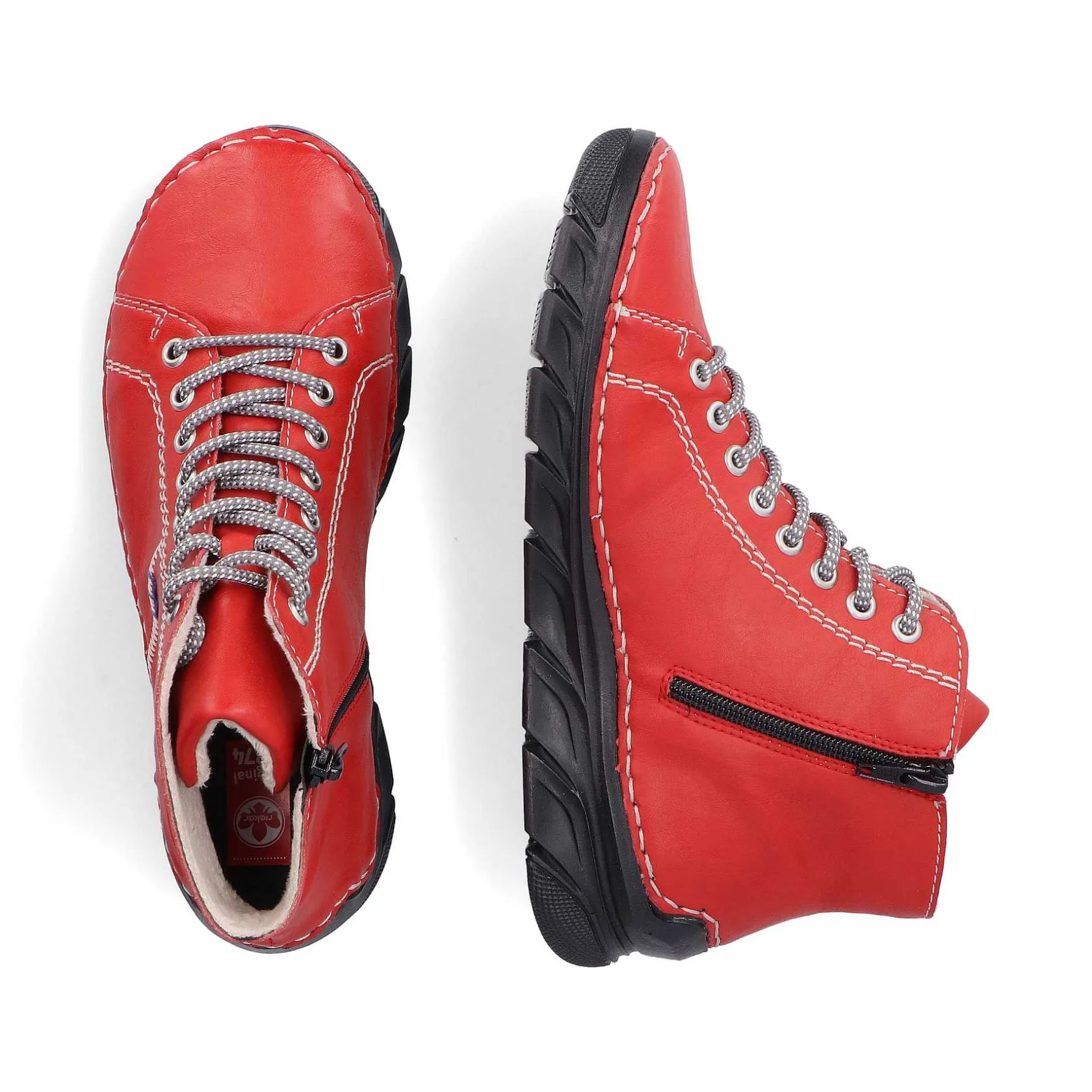 Rieker Low Shoes & Slippers-Women'S Lace-Up Shoes Fire Red