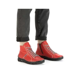 Rieker Low Shoes & Slippers-Women'S Lace-Up Shoes Fire Red