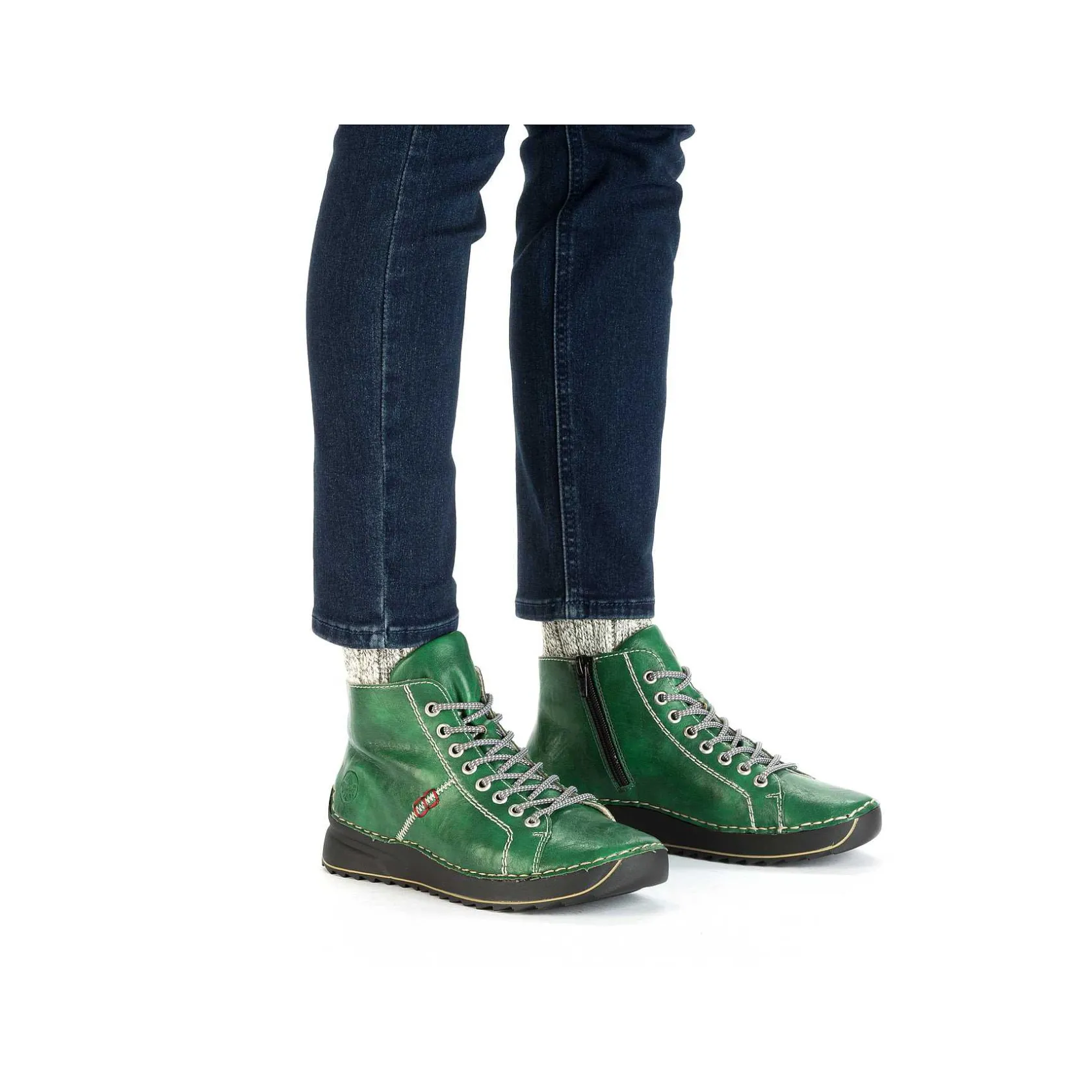 Rieker Low Shoes & Slippers-Women'S Lace-Up Shoes Emerald Green