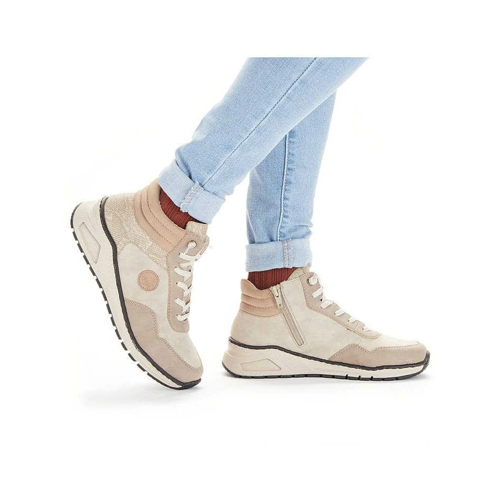 Rieker Low Shoes & Slippers-Women'S Lace-Up Shoes Light Beige