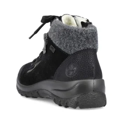 Rieker Low Shoes & Slippers-Women'S Lace-Up Shoes Graphite Black