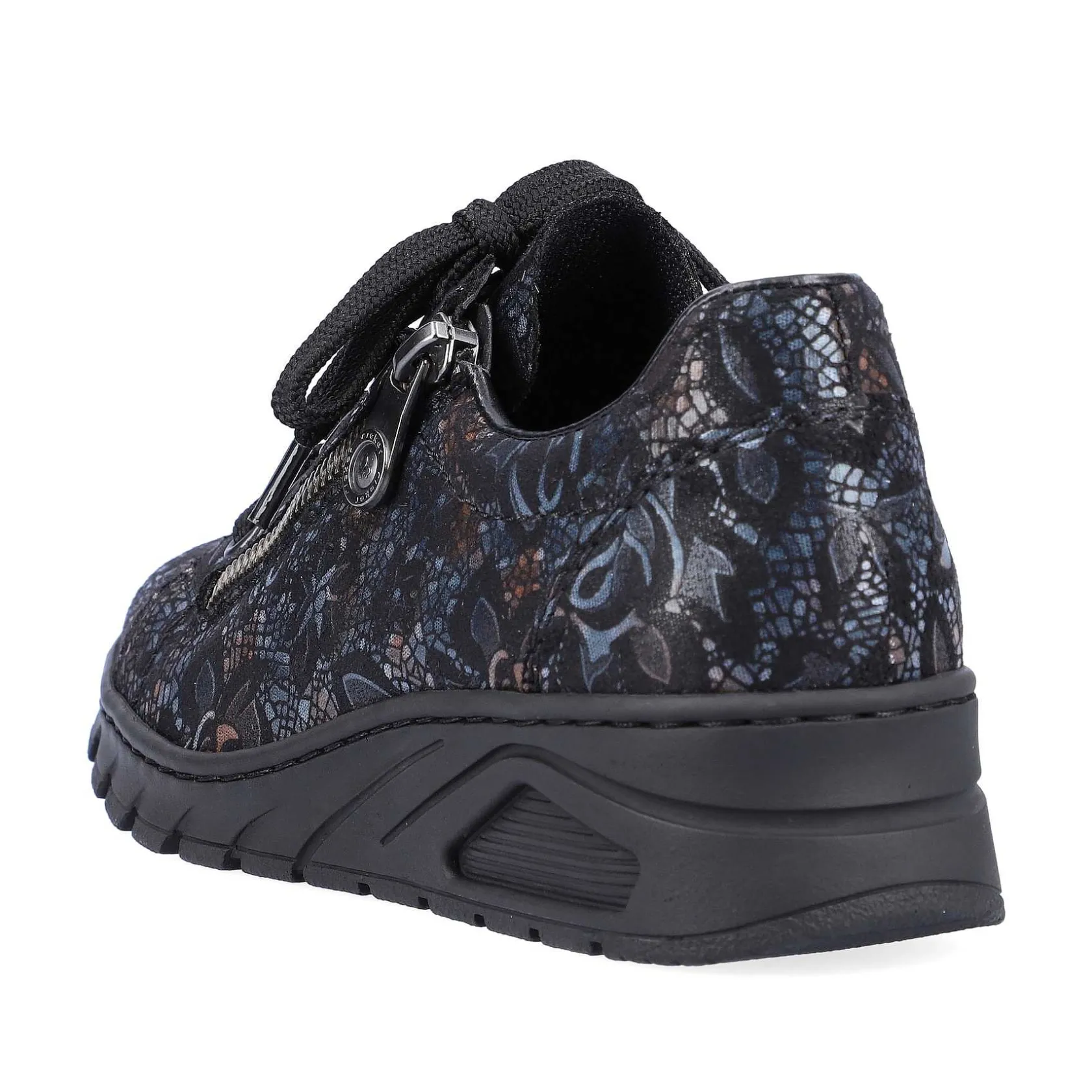 Rieker Low Shoes & Slippers-Women'S Lace-Up Shoes Black Metallic