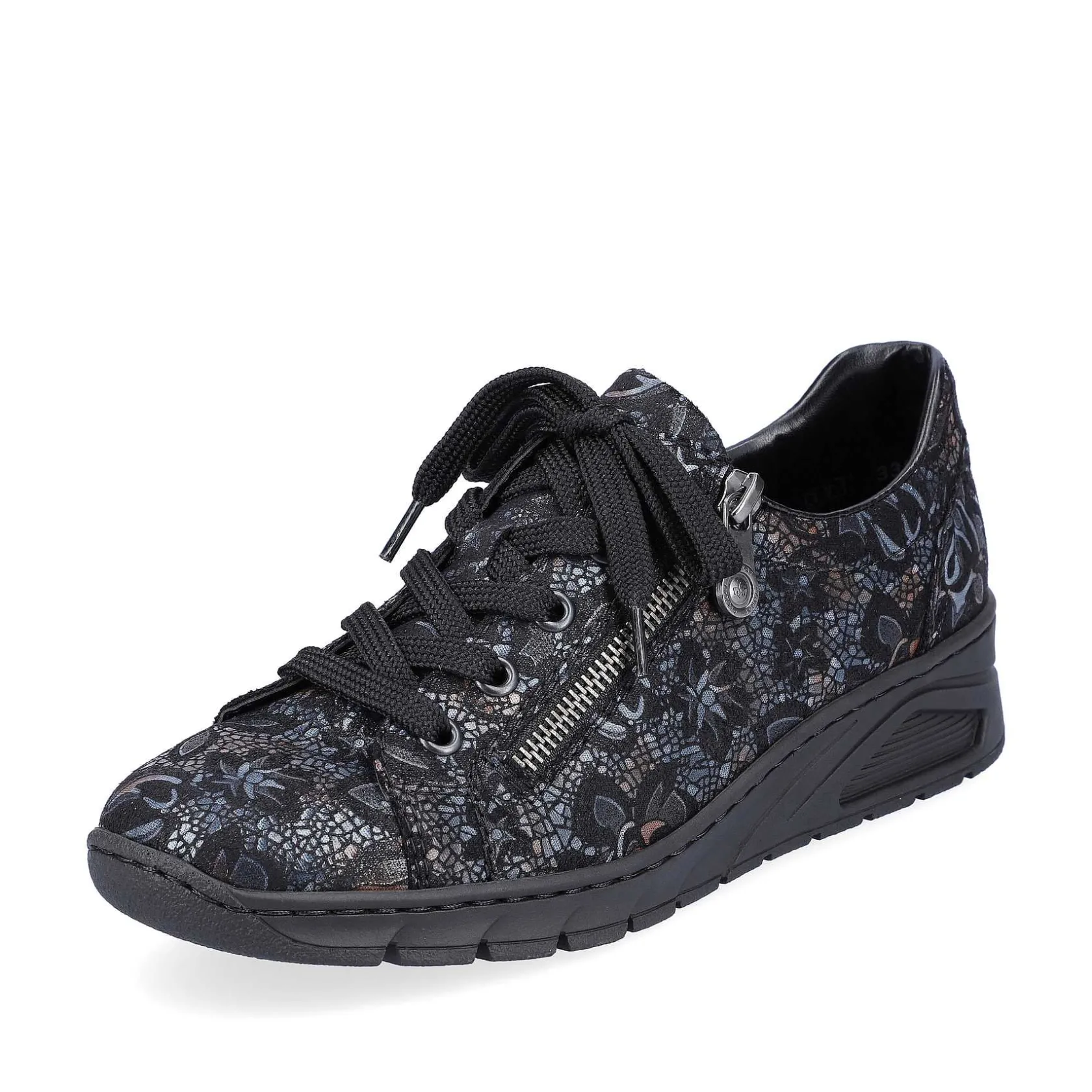 Rieker Low Shoes & Slippers-Women'S Lace-Up Shoes Black Metallic