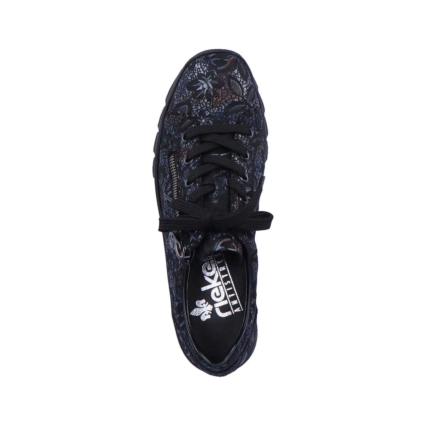 Rieker Low Shoes & Slippers-Women'S Lace-Up Shoes Black Metallic