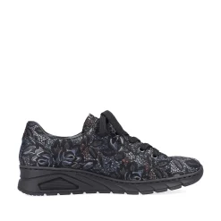 Rieker Low Shoes & Slippers-Women'S Lace-Up Shoes Black Metallic