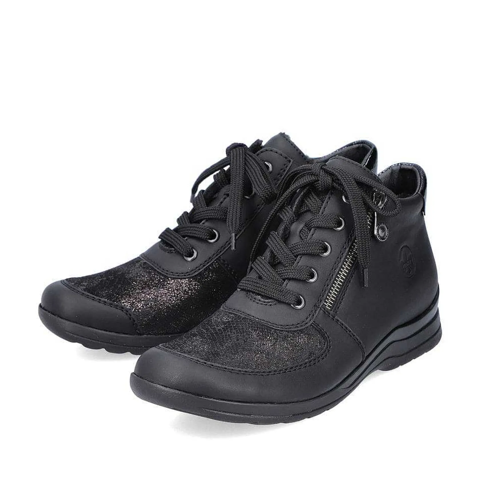 Rieker Low Shoes & Slippers-Women'S Lace-Up Shoes Deep Black