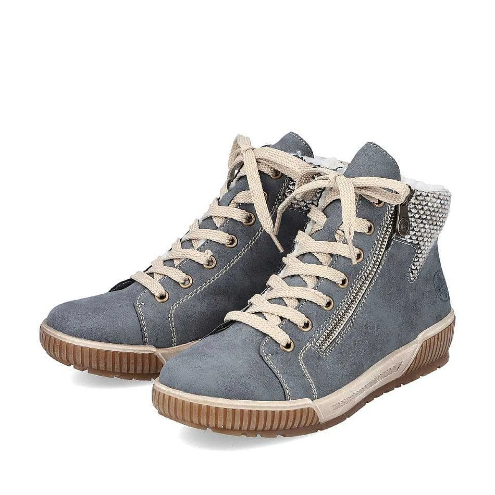 Rieker Low Shoes & Slippers-Women'S Lace-Up Shoes Blue-Gray