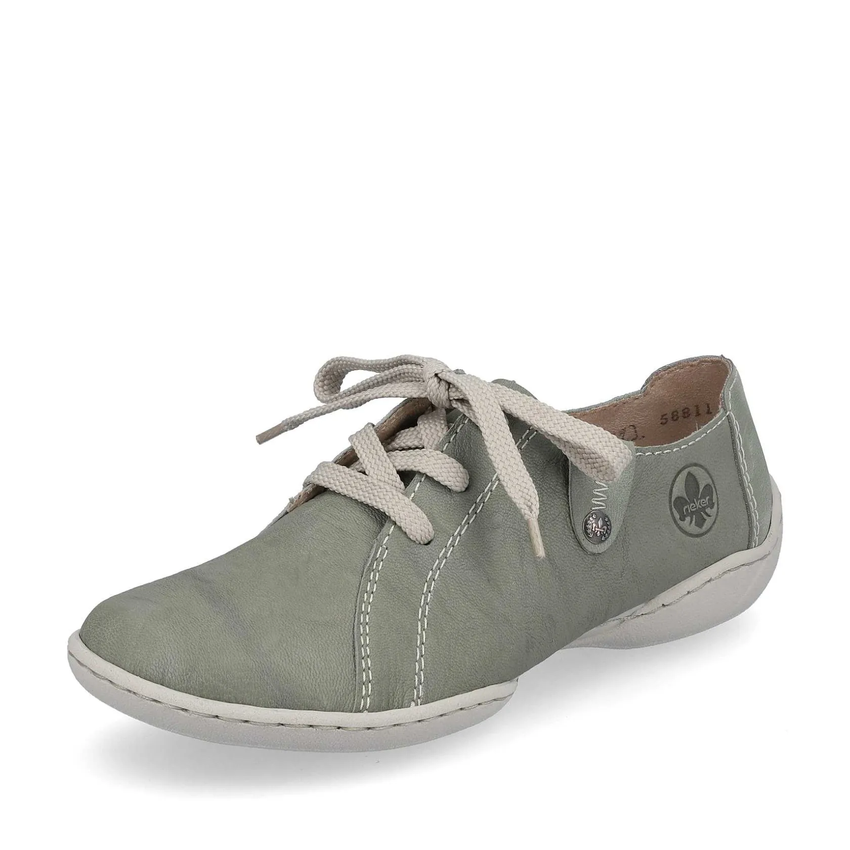 Rieker Low Shoes & Slippers-Women'S Lace-Up Shoes Green Gray