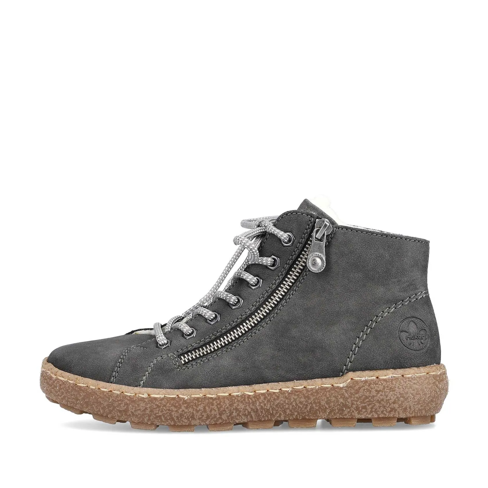 Rieker Low Shoes & Slippers-Women'S Lace-Up Shoes Asphalt Gray