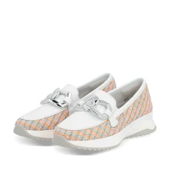 Rieker Colorful Styles-Women'S Loafer White-Multi