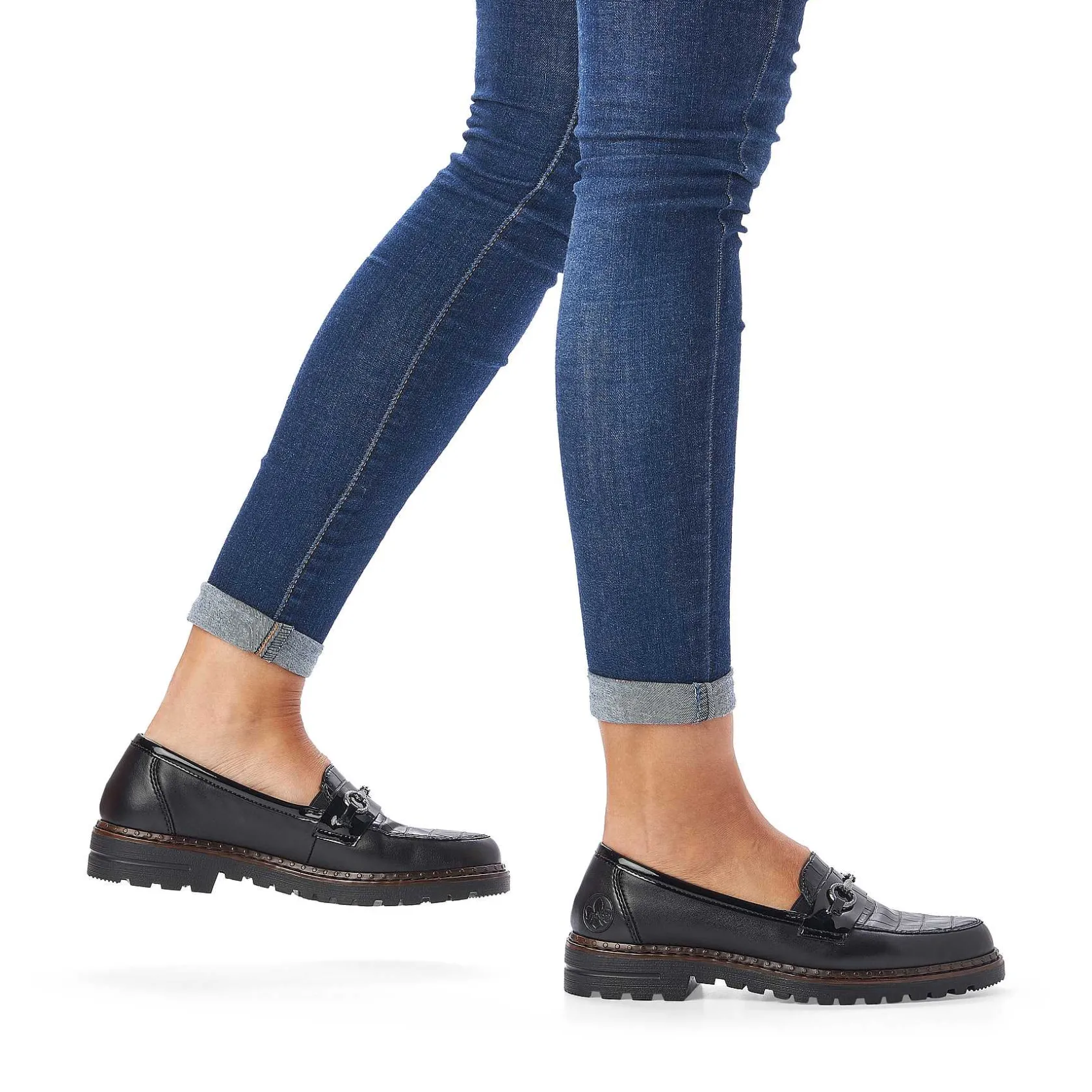 Rieker Loafers & Ballerinas-Women'S Loafers Graphite Black
