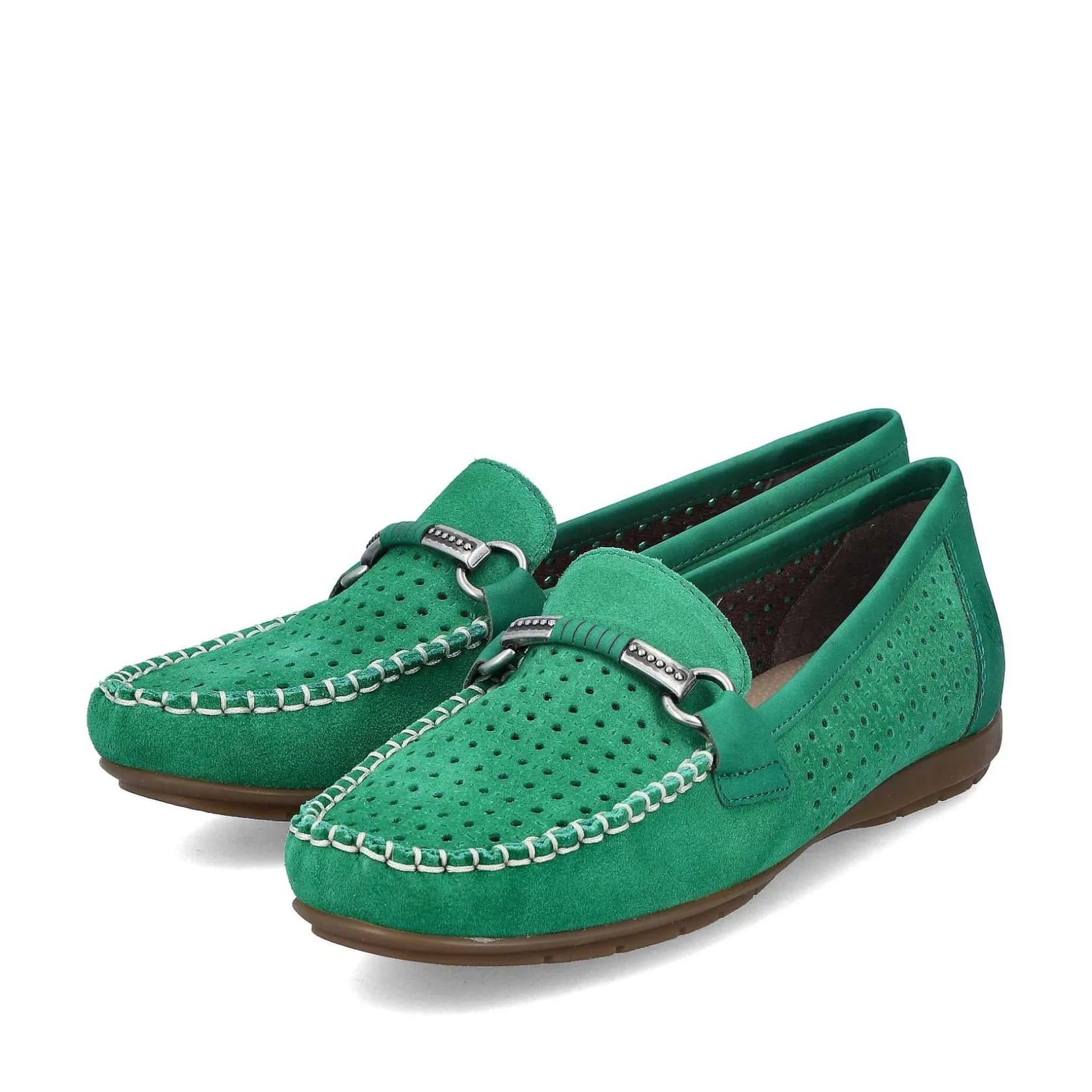 Rieker Colorful Styles-Women'S Loafers Grass Green