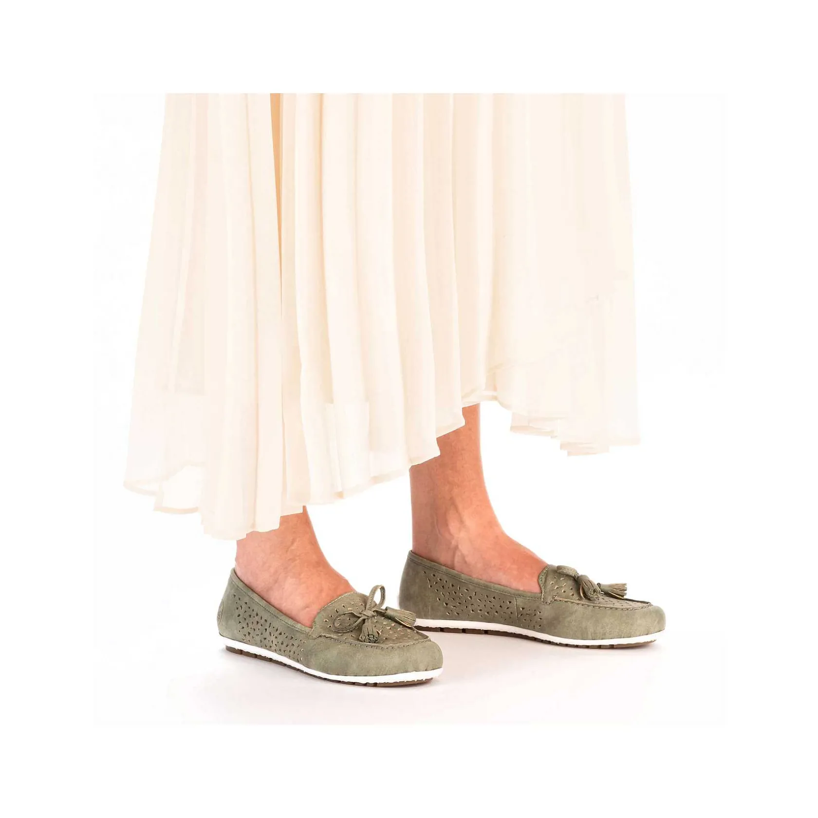 Rieker Loafers & Ballerinas-Women'S Loafers Green Grey
