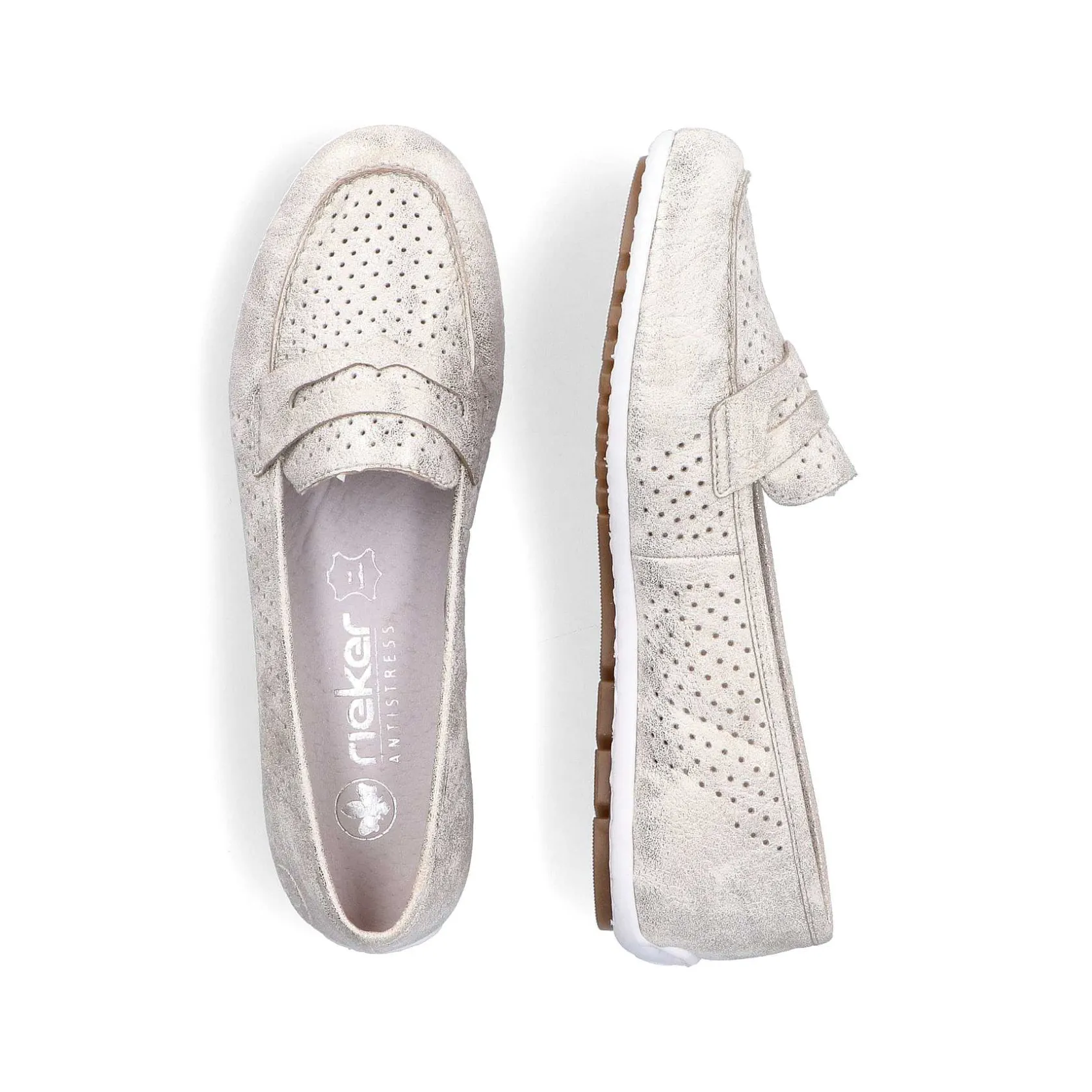 Rieker Business Shoes-Women'S Loafers Light Beige