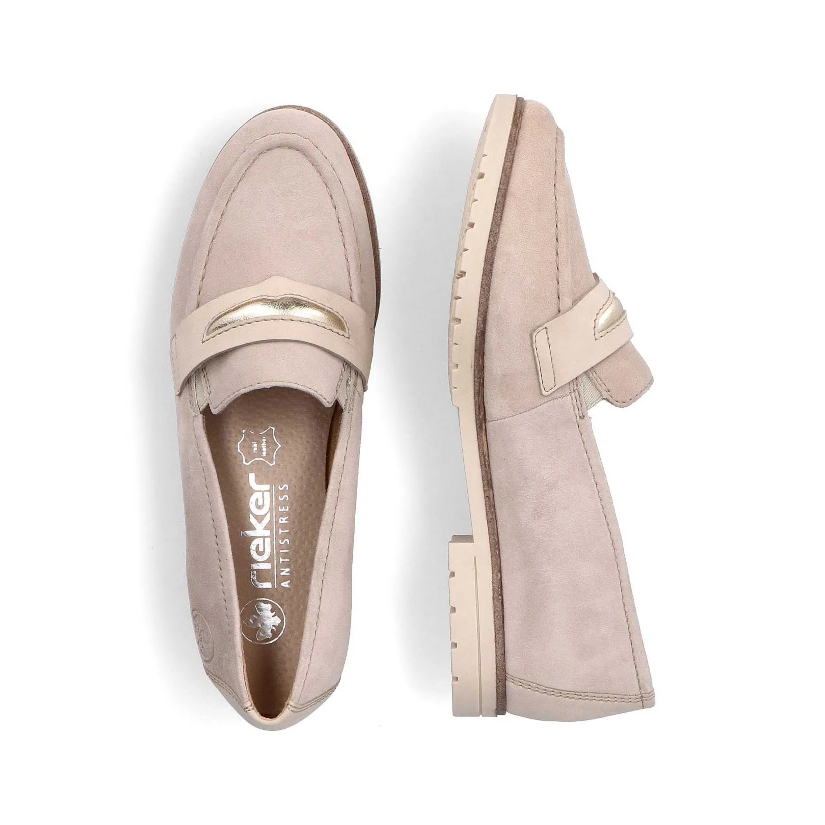 Rieker Business Shoes-Women'S Loafers Light Beige