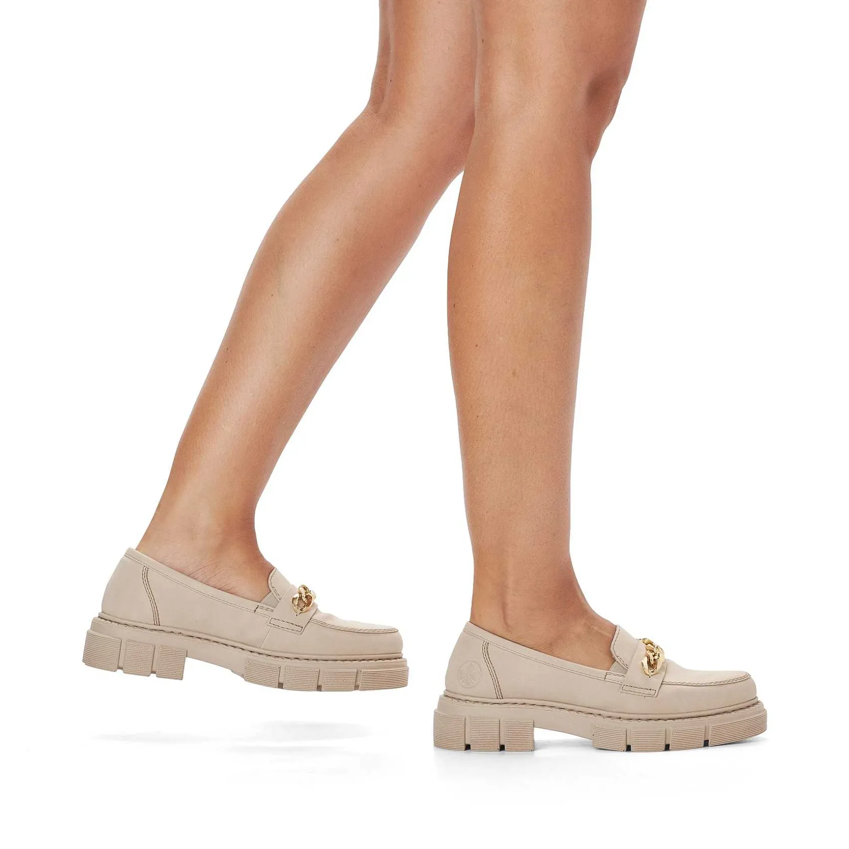 Rieker Business Shoes-Women'S Loafers Light Beige