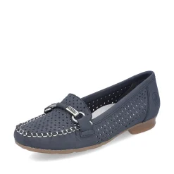 Rieker Business Shoes-Women'S Loafers Navy Blue