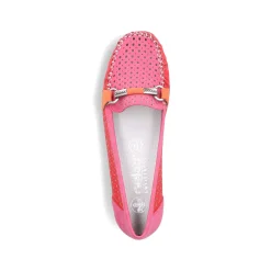 Rieker Business Shoes-Women'S Loafers Raspberry Red