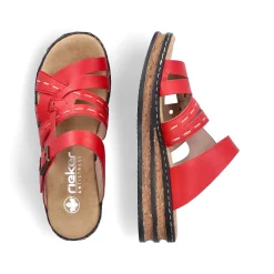Rieker Colorful Styles-Women'S Mules Fire Red