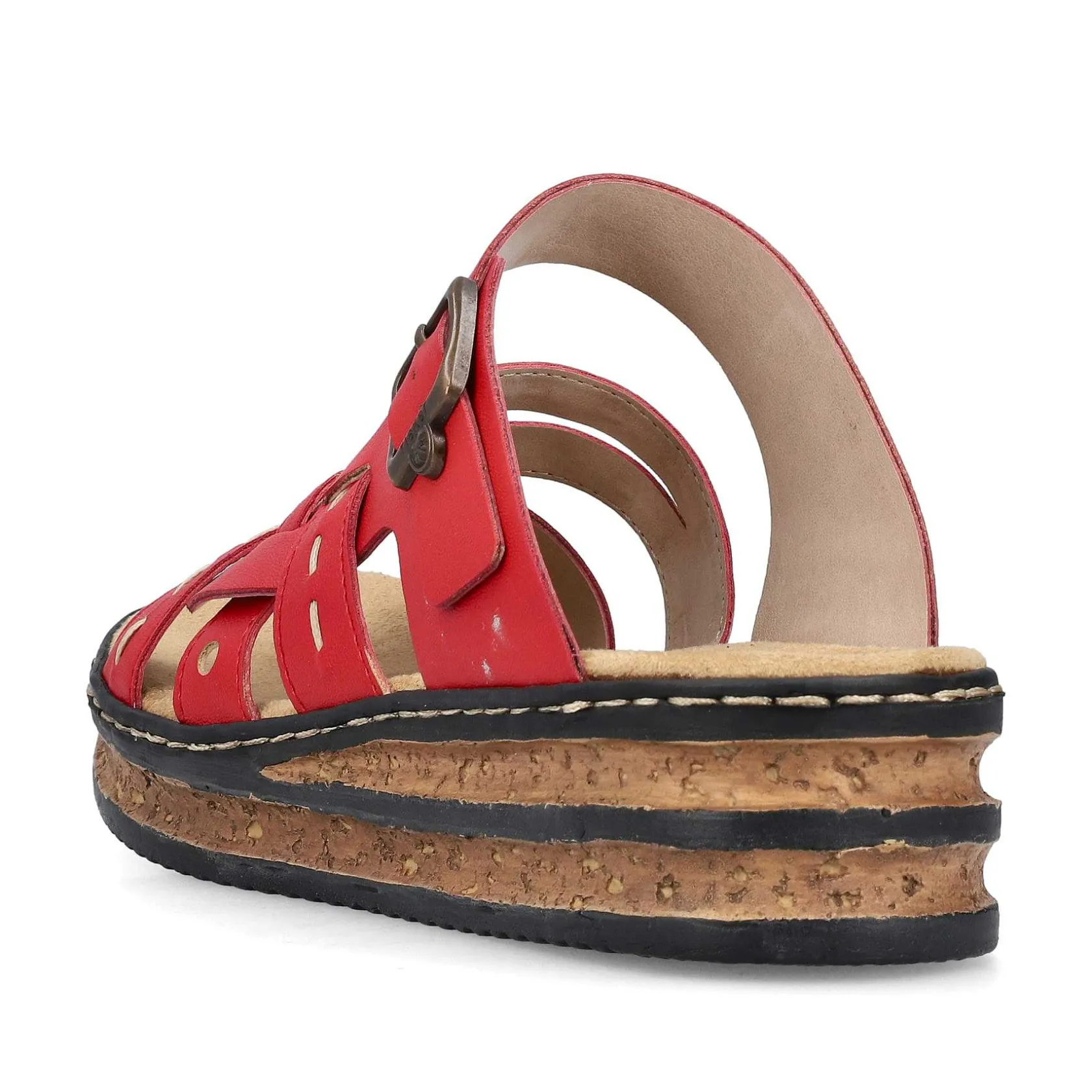 Rieker Colorful Styles-Women'S Mules Fire Red