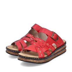 Rieker Colorful Styles-Women'S Mules Fire Red
