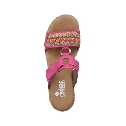 Rieker Colorful Styles-Women'S Mules Flamingo Pink