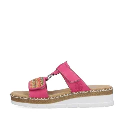 Rieker Colorful Styles-Women'S Mules Flamingo Pink