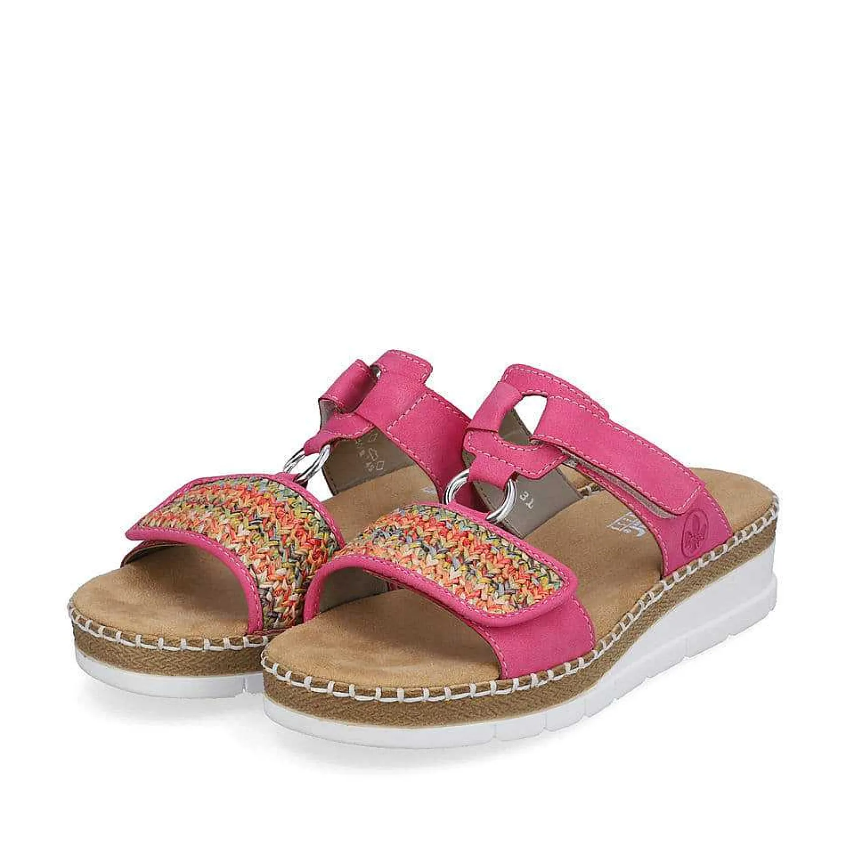 Rieker Colorful Styles-Women'S Mules Flamingo Pink