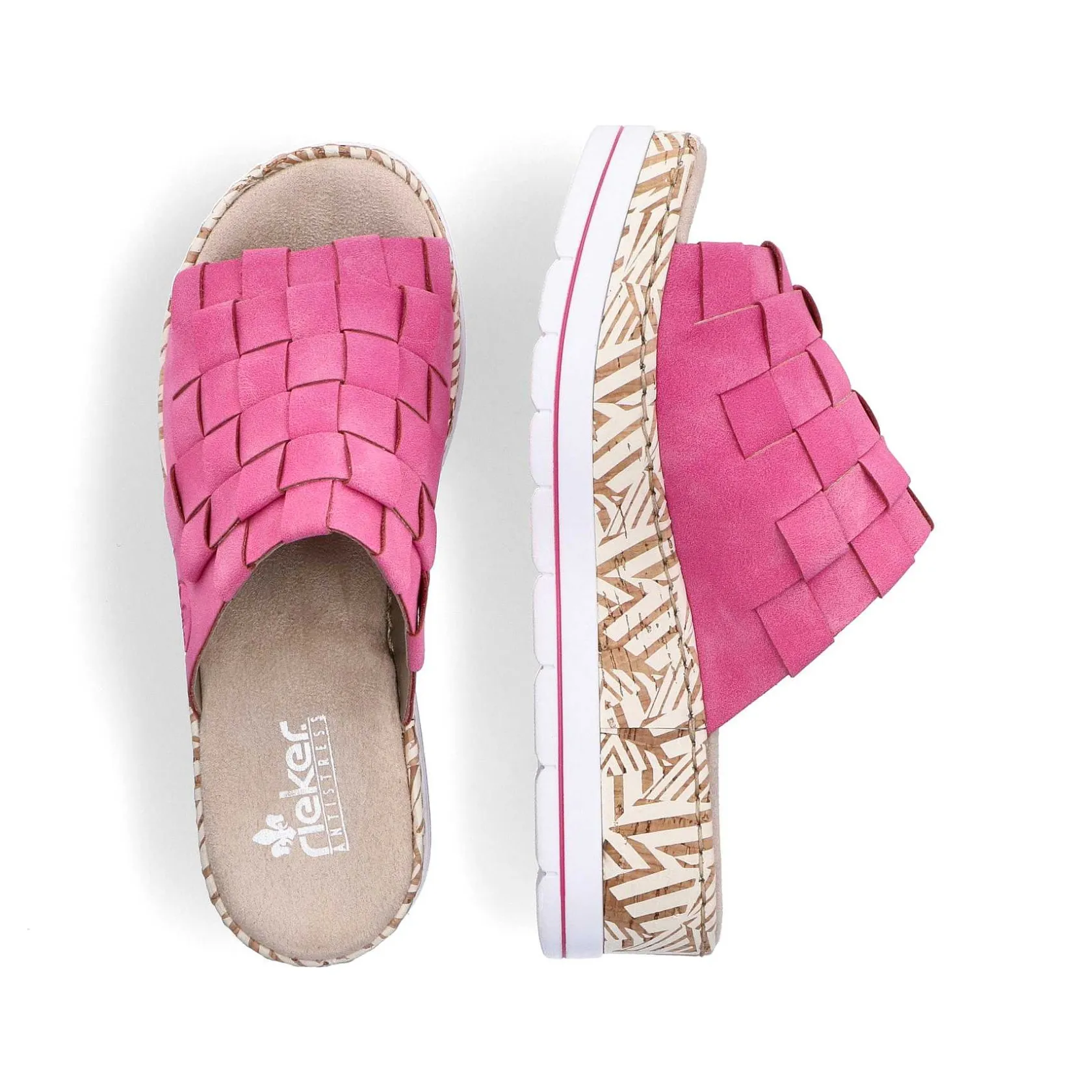 Rieker Vegan-Women'S Mules Flamingo Pink