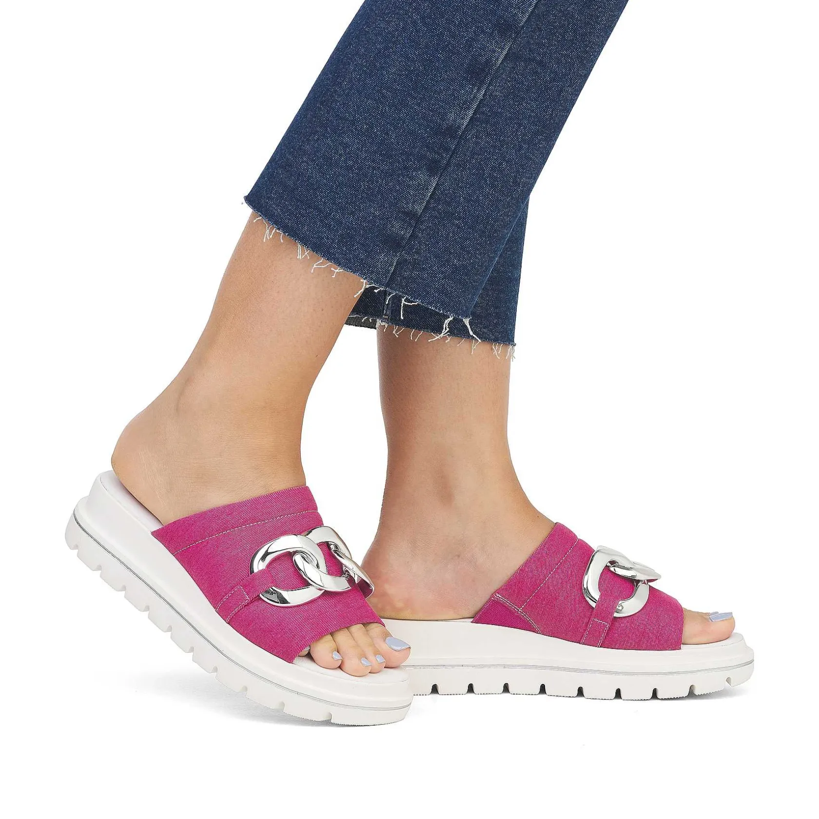 Rieker Colorful Styles-Women'S Mules Fuchsia