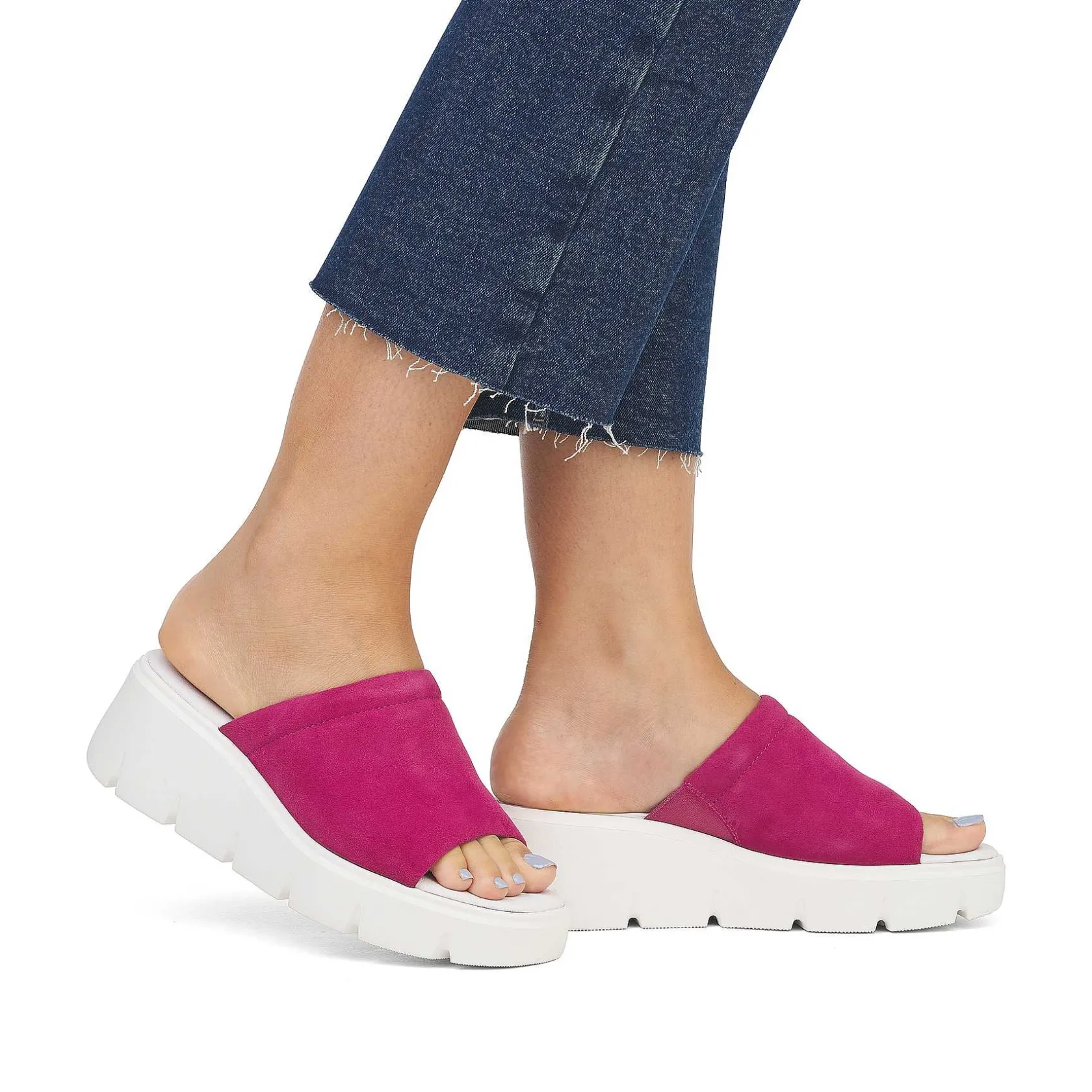 Rieker Colorful Styles-Women'S Mules Fuchsia