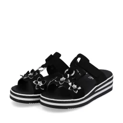 Rieker Summer Shoes-Women'S Mules Graphite Black